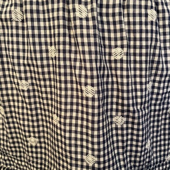 BLUE N WHITE GINGHAM CHECKED SKIRT BY MADEWELL - Picture 1 of 4